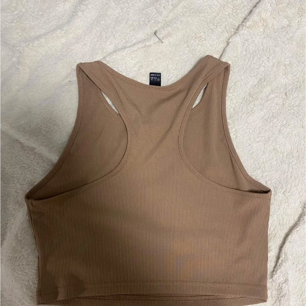 Tan Ribbed Racer Top - Picture 9 of 9